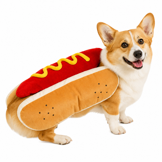 Disfraz de perro caliente para mascotas